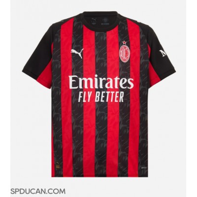 Muški Nogometni Dres AC Milan Theo Hernandez #19 Domaci 2025-26 Kratak Rukav Muški Nogometni Dres AC Milan Theo Hernandez #19 Domaci 2025-26 Kratak Rukav
